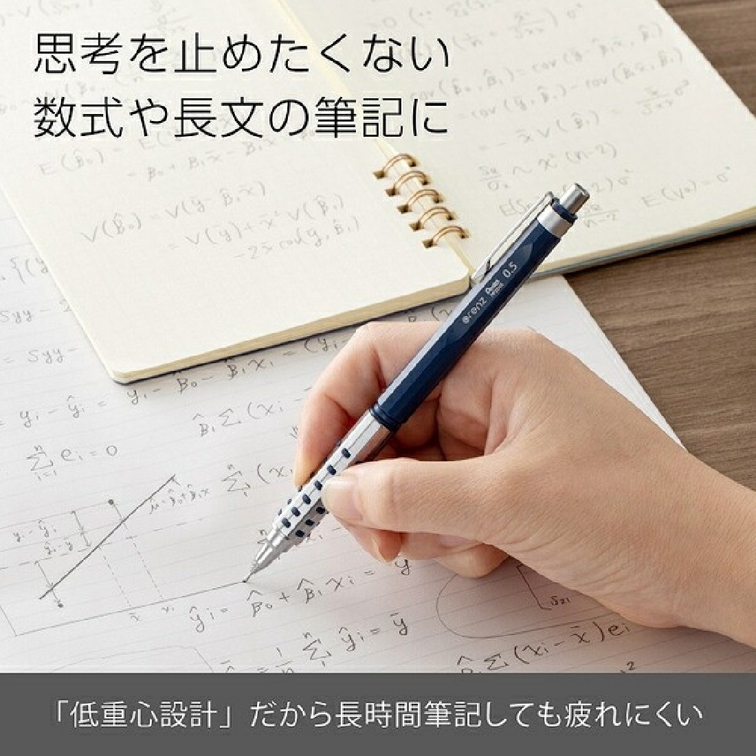 Pentel Orenz AT Mechanical Pencil 0.5mm Dark Blue with leads and eraser PP2005-CMPTP limited edition