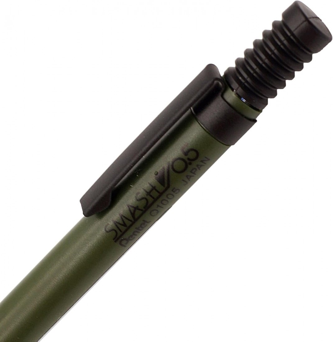 Pentel Smash 0.5mm Military Green Q1005-MDKS Kitera  mechanical pencil