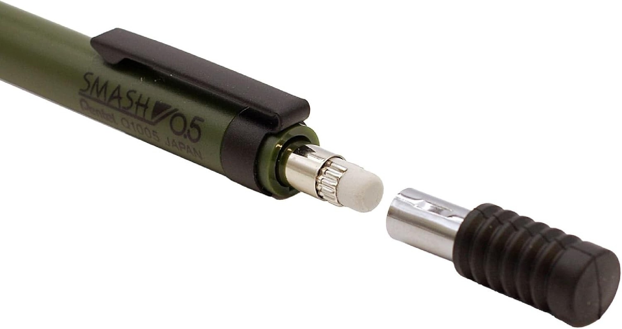 Pentel Smash 0.5mm Military Green Q1005-MDKS Kitera  mechanical pencil