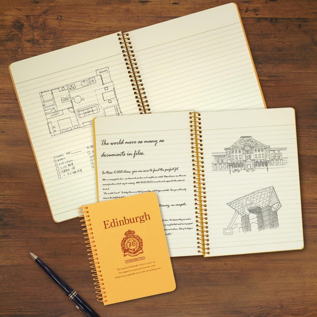 Kyokuto Royal College Notebook, Edinburgh, Ruled, 120 pages, A5, P516