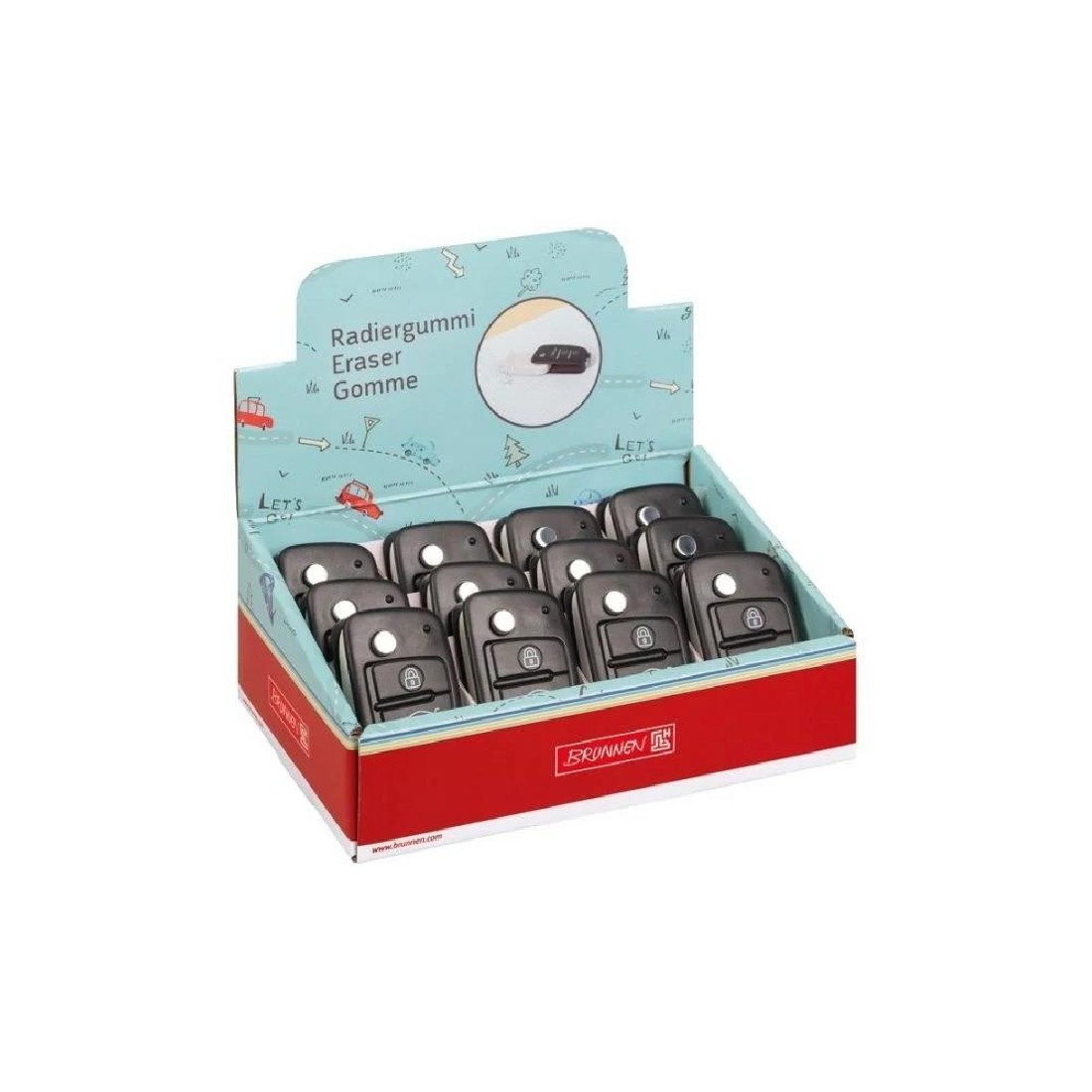 Γόμα Κλειδί Αυτοκινήτου Μαύρο 1027417 Brunnen