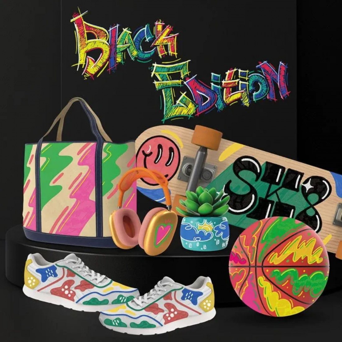 Faber Castell Black Edition Shake and Paint Acrylic Markers Autumn Leaf 185992