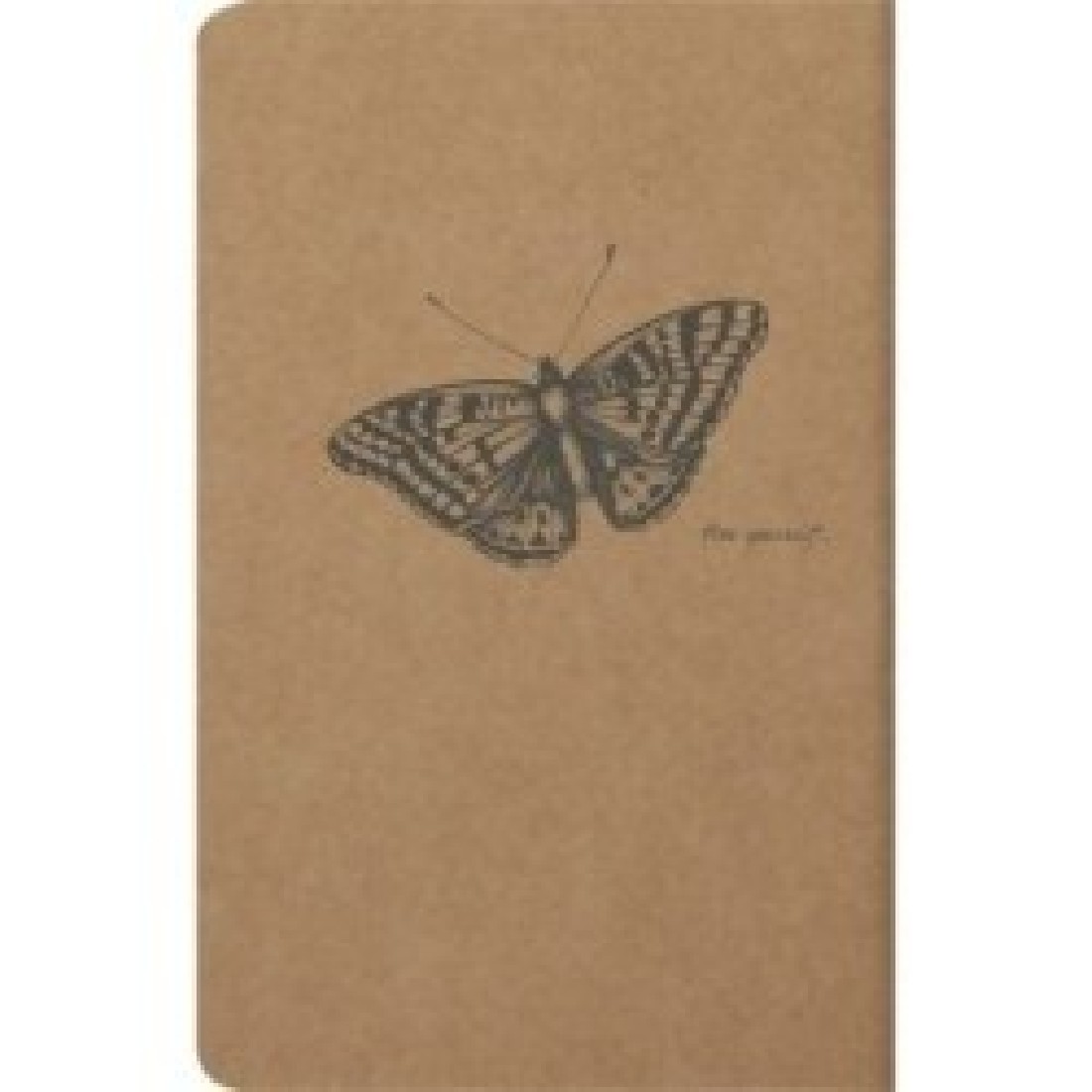 Clairefontaine Rhodia 103506C A quilted notebook sewn with Flying Spirit thread, 96 ivory pages 11x17 cm, 90g lined, brown kraft card cover