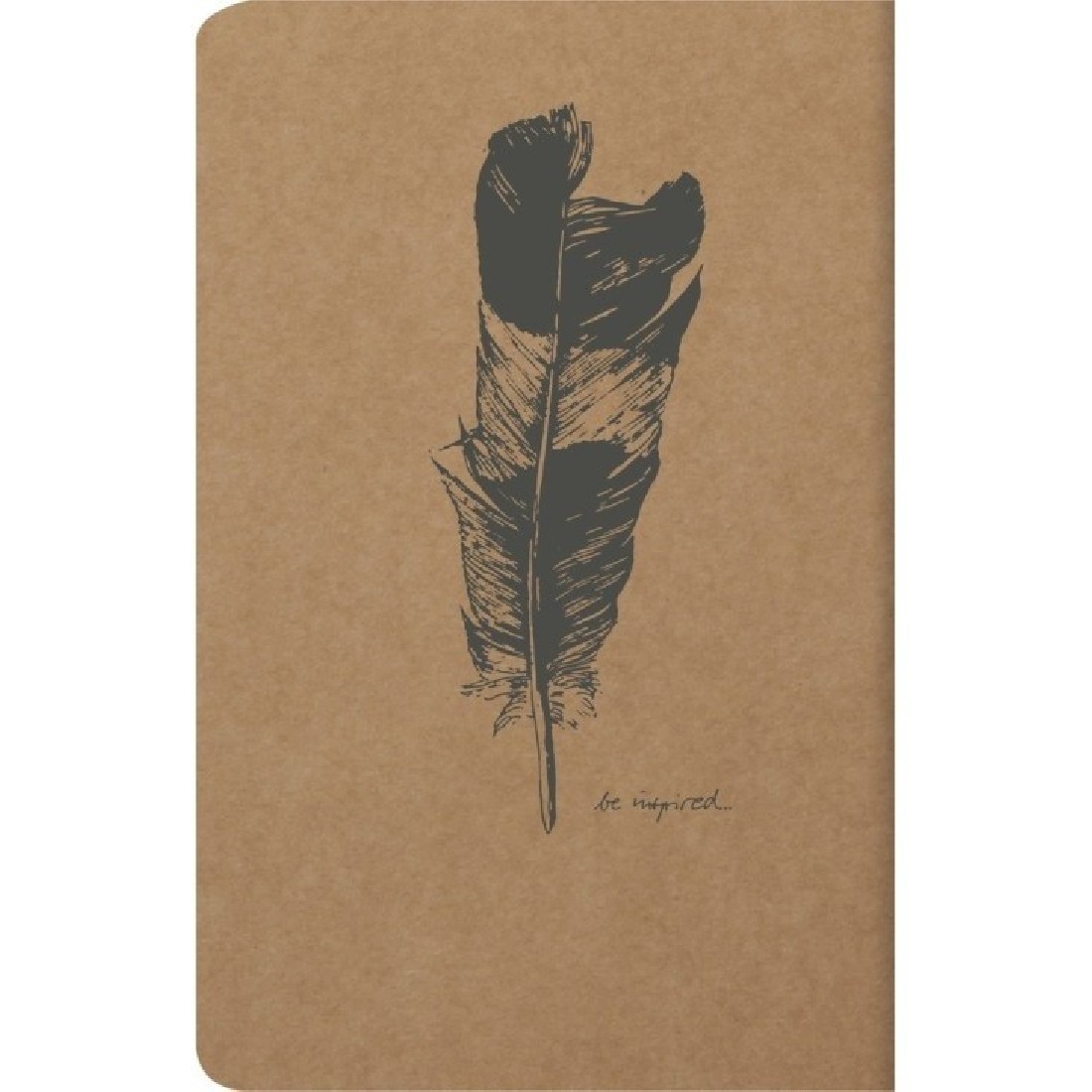 Clairefontaine Rhodia 103506C A quilted notebook sewn with Flying Spirit thread, 96 ivory pages 11x17 cm, 90g lined, brown kraft card cover