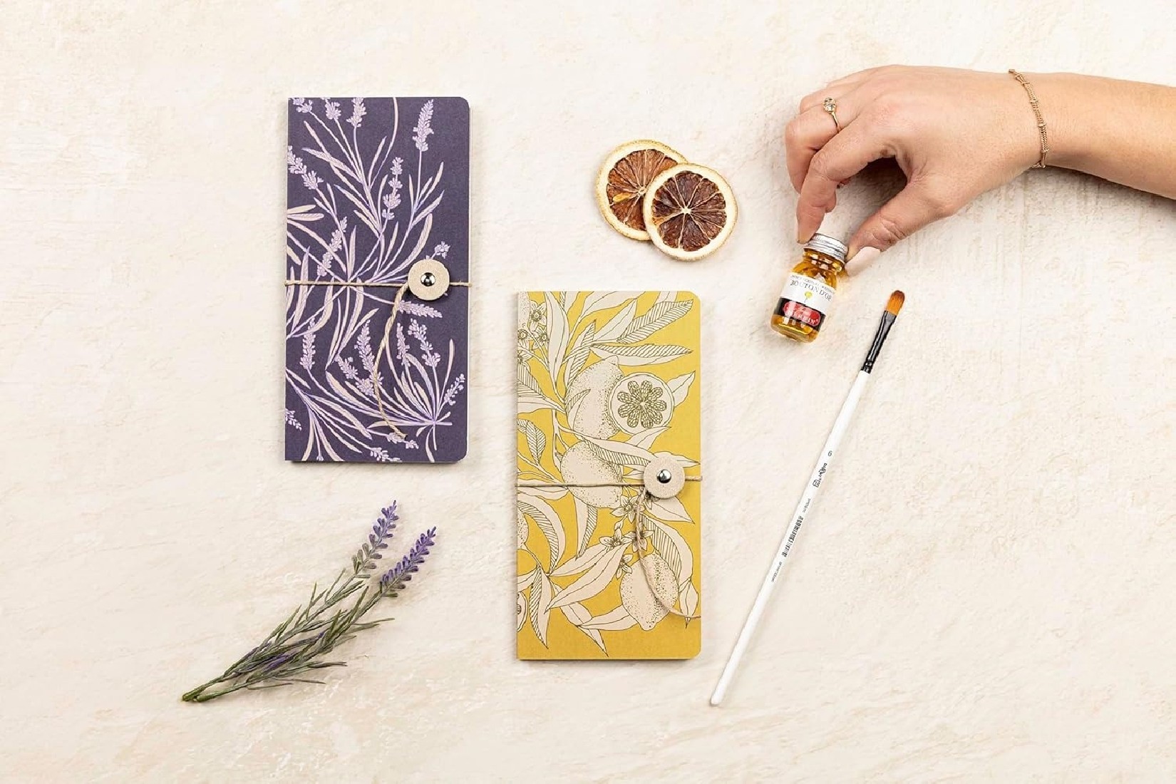 Clairefontaine Rhodia slim notebook 9x18cm, Jardin des Sens, white blanc paper 90gsm 116345