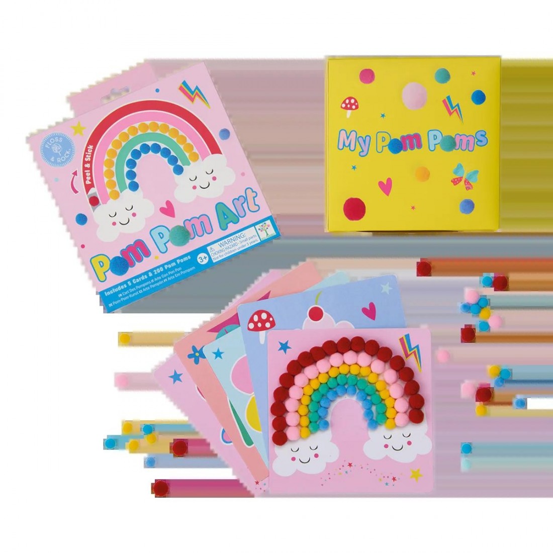 Floss & Rock Rainbow Fairy Pom Pom Art 52P6265