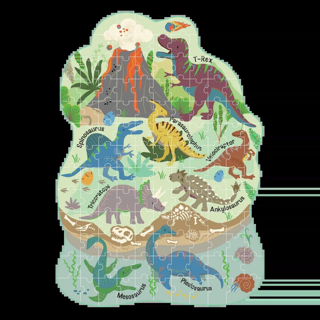 Floss & Rock Puzzle με Σχήμα Dino 120τμχ. 52P6292