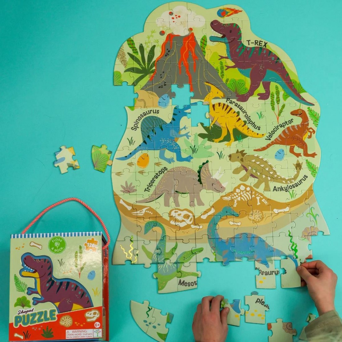 Floss & Rock Puzzle με Σχήμα Dino 120τμχ. 52P6292