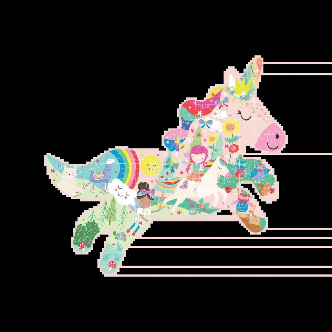 Floss & Rock Puzzle με Σχήμα Raibow Fairy 120τμχ. 52P6289