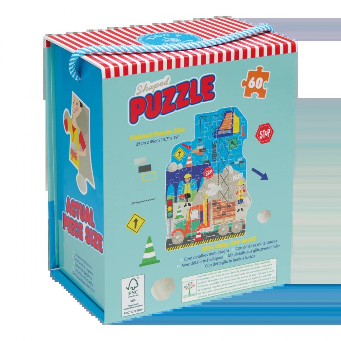 Floss & Rock Puzzle με Σχήμα Construction 60τμχ. 52P6283