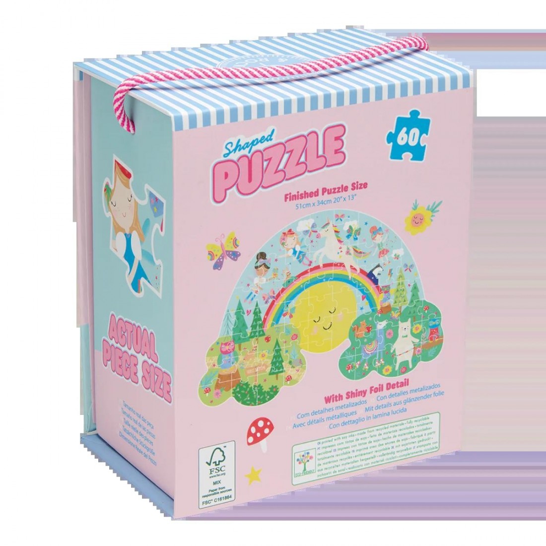 Floss & Rock Puzzle με Σχήμα Rainbow Fairy 60τμχ. 52P6282