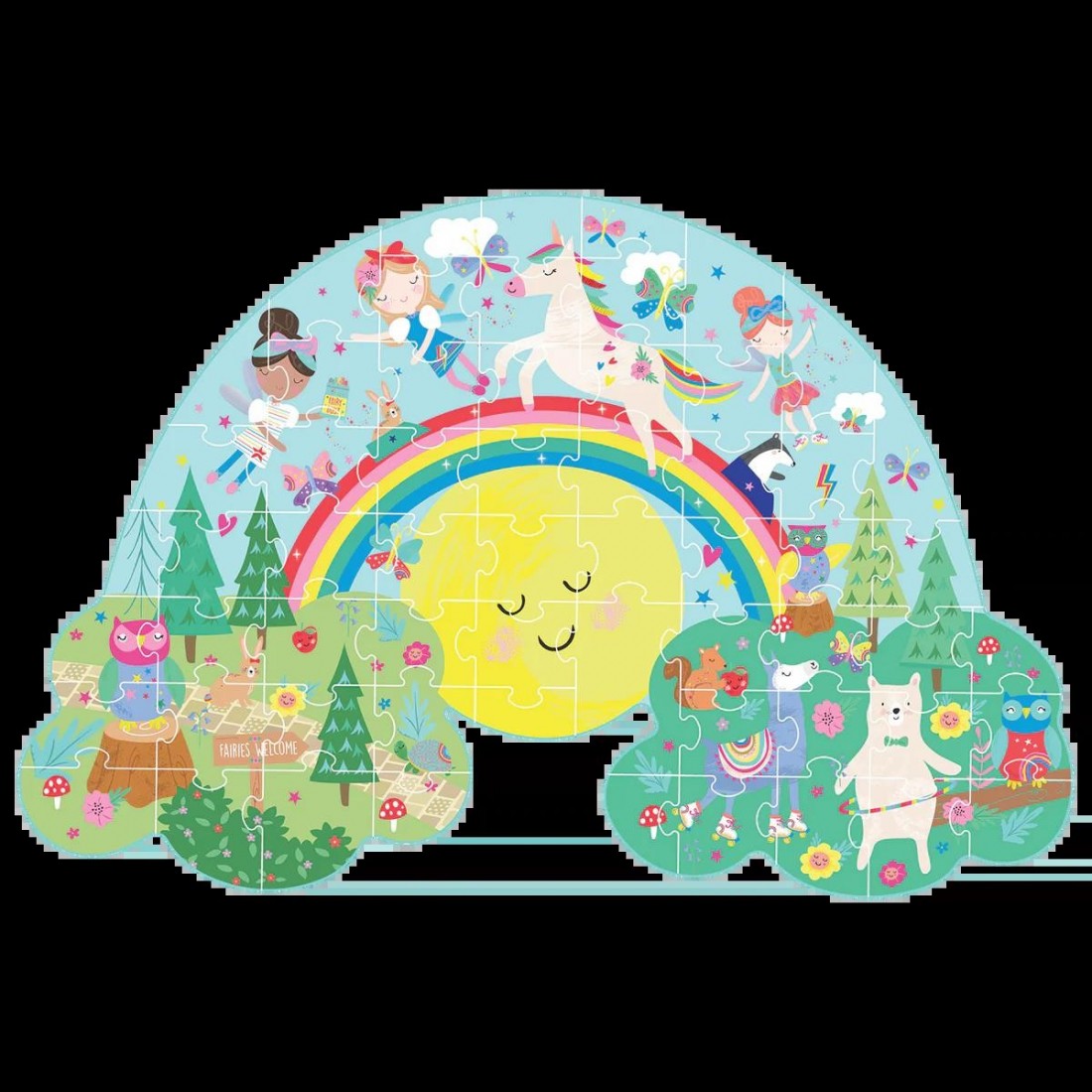 Floss & Rock Puzzle με Σχήμα Rainbow Fairy 60τμχ. 52P6282