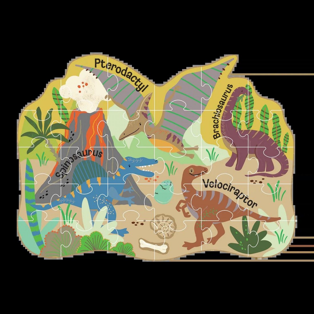 Floss & Rock Puzzle με Σχήμα Dino 30τμχ. 52P6280