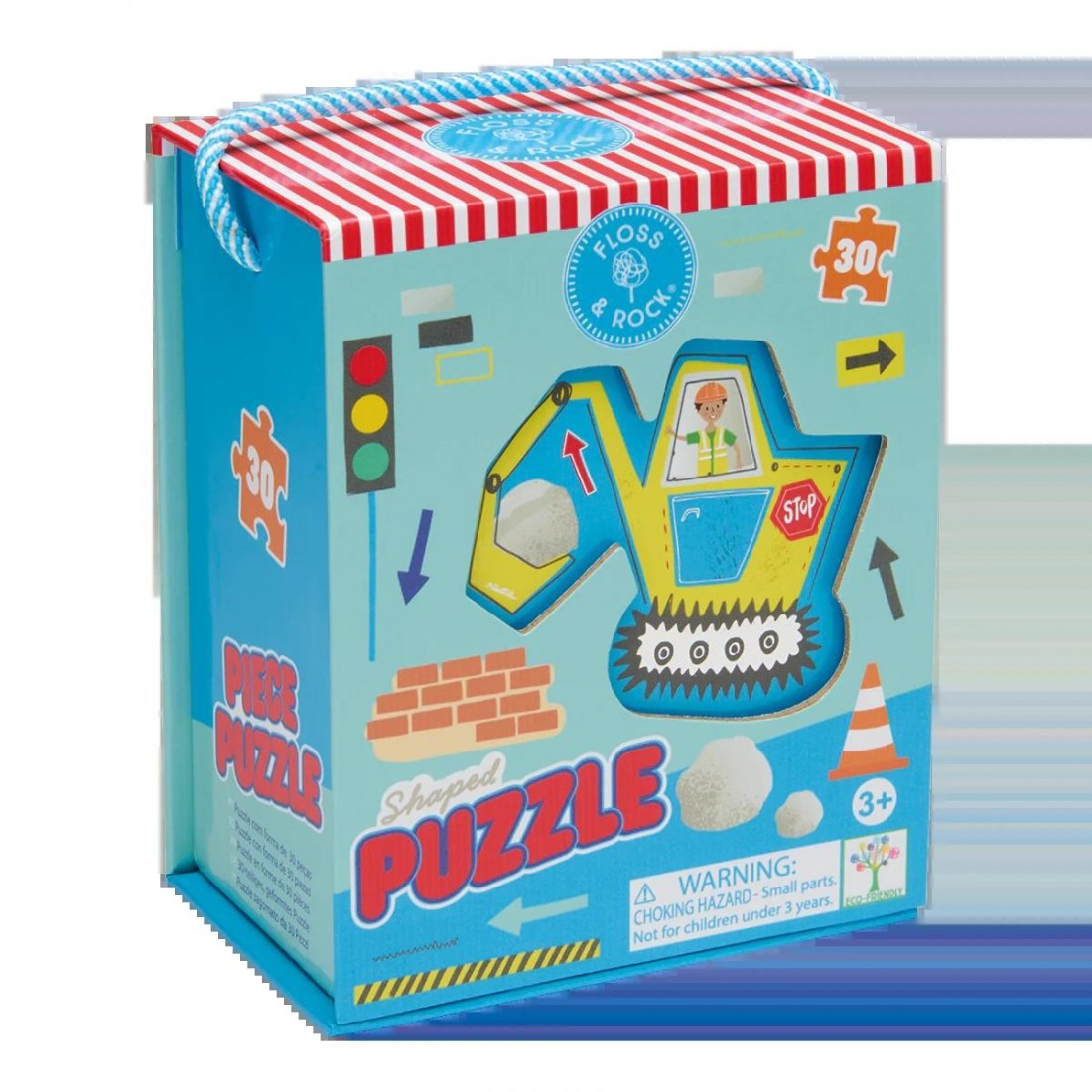 Floss & Rock Puzzle με Σχήμα Construction 30τμχ. 52P6278