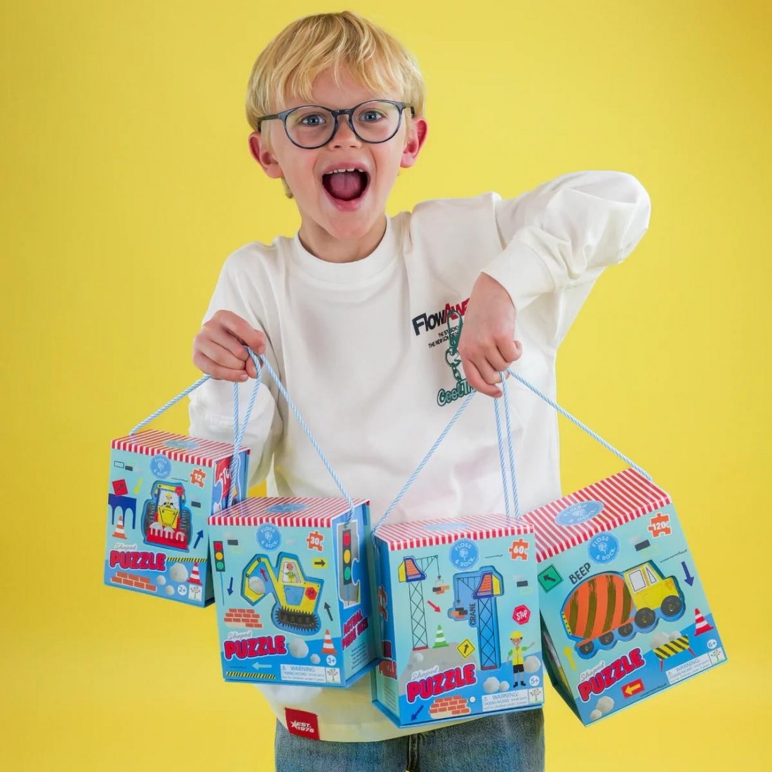 Floss & Rock Puzzle με Σχήμα Construction 30τμχ. 52P6278