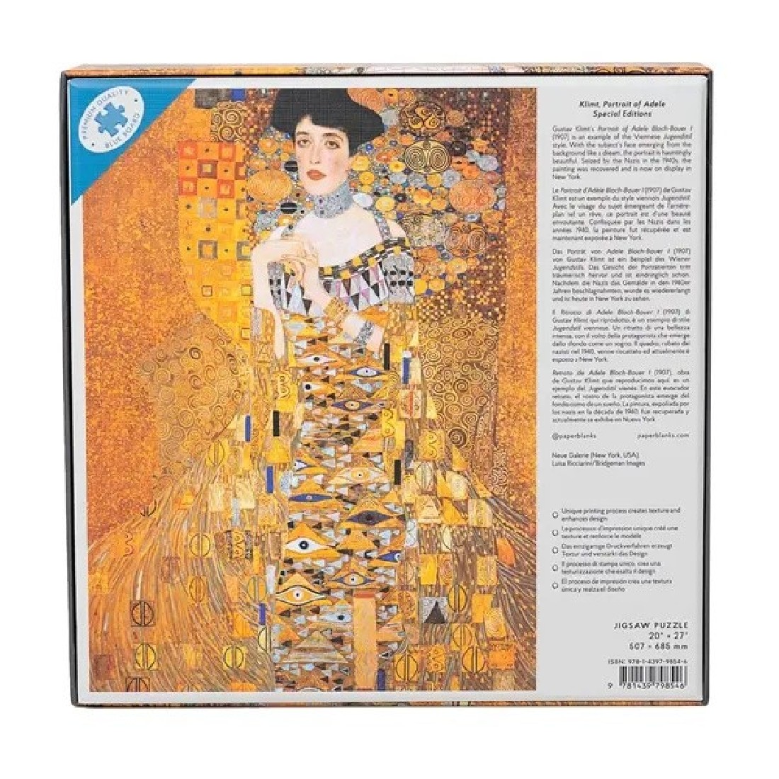 Jigsaw puzzle 1000pcs, Klimt Portait of Adele Paperblanks