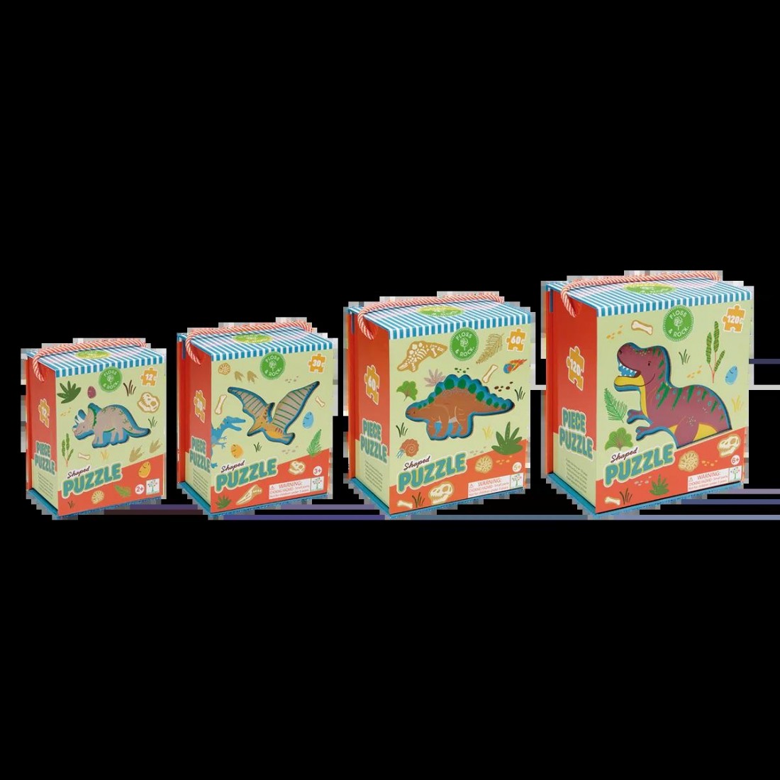 Floss & Rock Puzzle με Σχήμα Dino 12τμχ. 52P6274