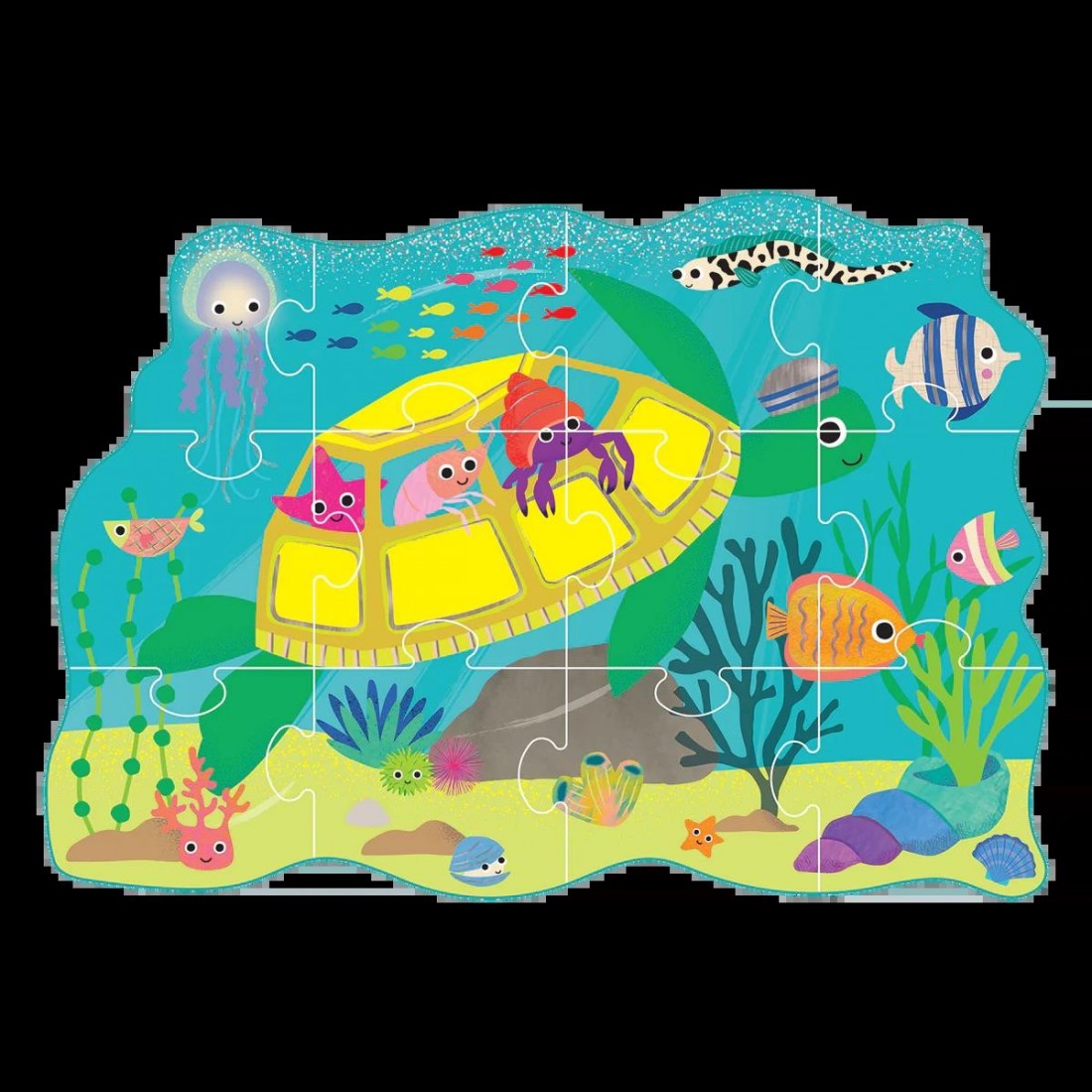 Floss & Rock Puzzle με Σχήμα Ocean 12τμχ. 52P6275