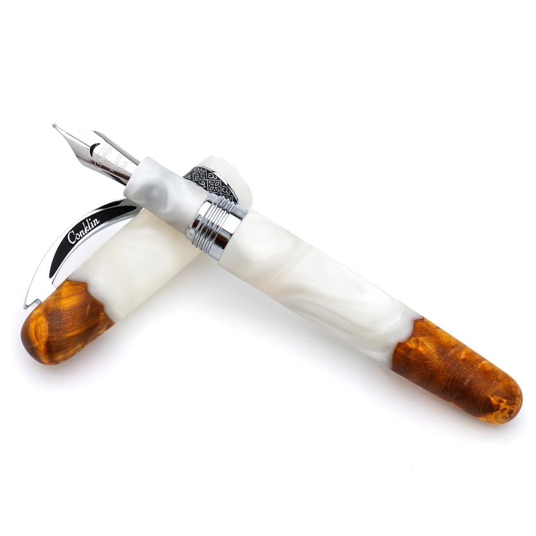 Conklin 1898 Spectra Fusion White Chrome Limited Edition Fountain Pen