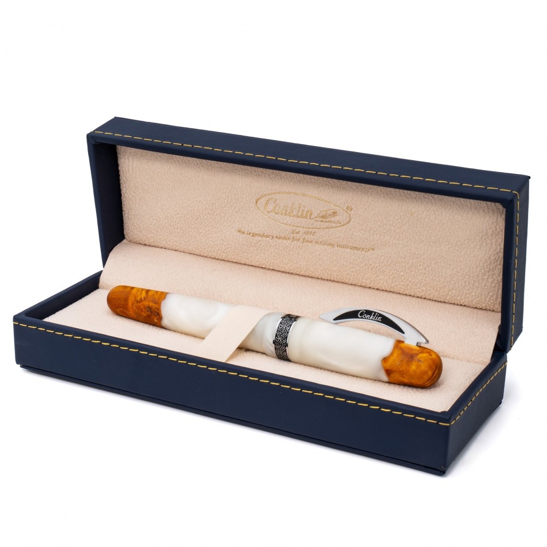 Conklin 1898 Spectra Fusion White Chrome Limited Edition Fountain Pen