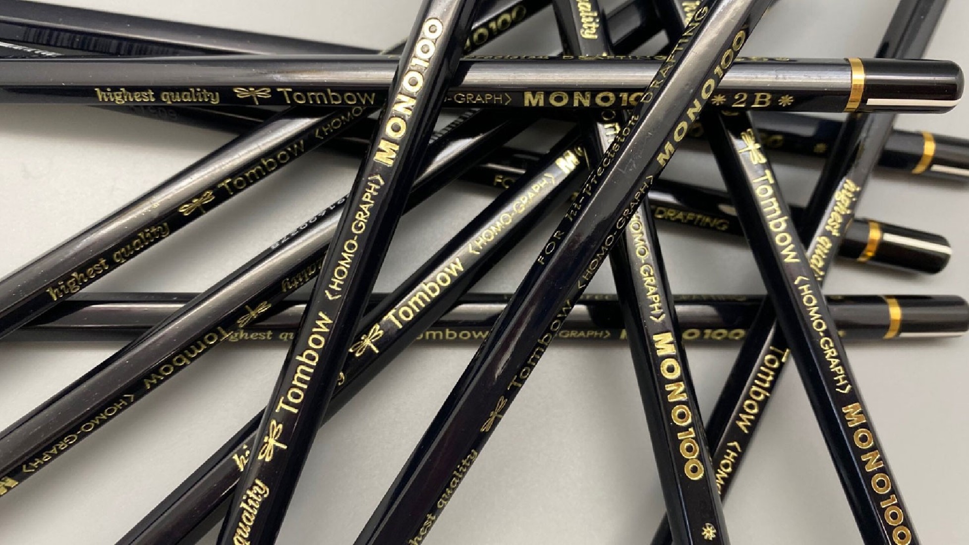 Tombow wooden pencils Mono 100, Highest Quality, 12pcs