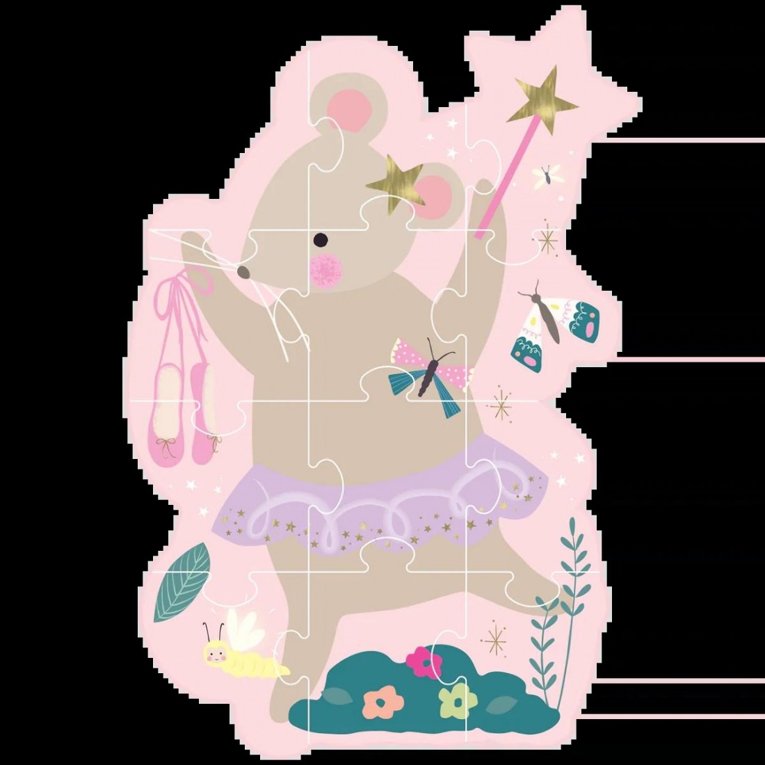 Floss & Rock Puzzle με Σχήμα Enchanted 12τμχ. 52P6273