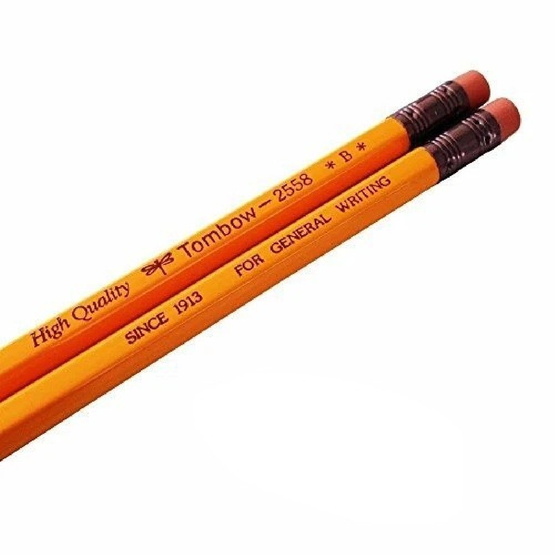 Tombow high quality wooden pencils 2558 with eraser 12pcs