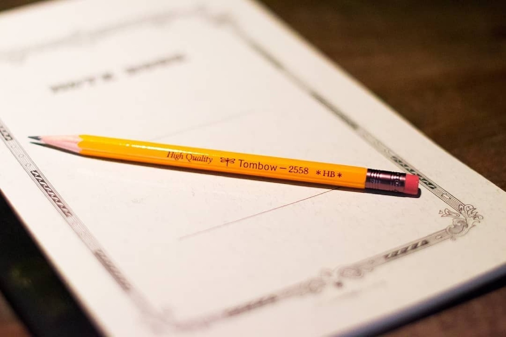 Tombow high quality wooden pencils 2558 with eraser 12pcs