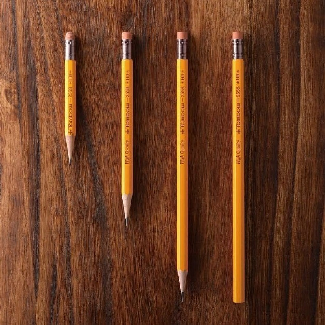 Tombow high quality wooden pencils 2558 with eraser 12pcs