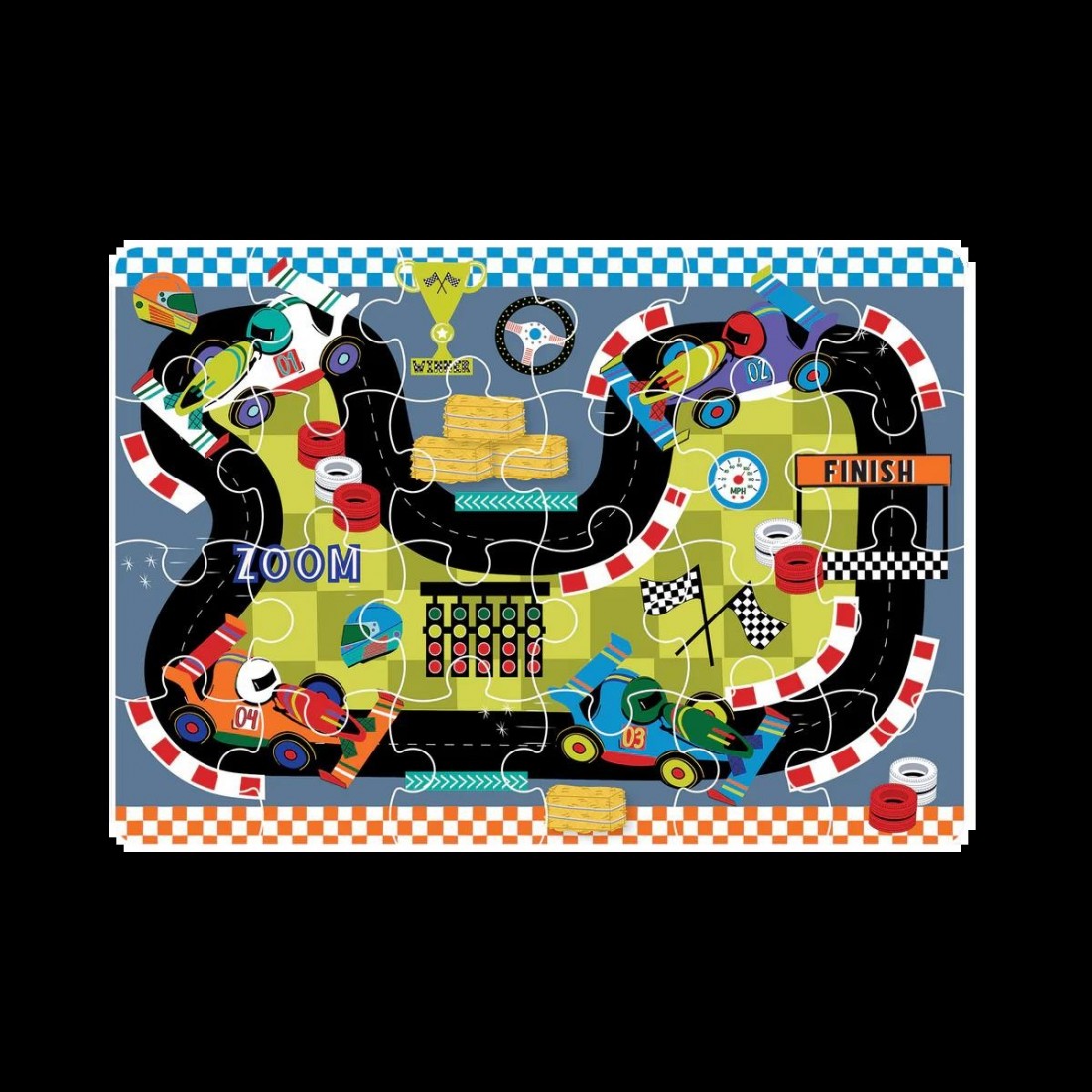 Floss & Rock Mini Puzzle Cars 24τμχ. 52P6339