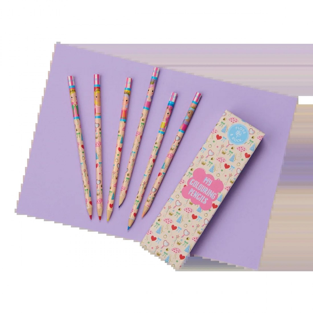 Floss & Rock Ξυλομπογιές Σετ 6 Χρώματα Princess 52P6355