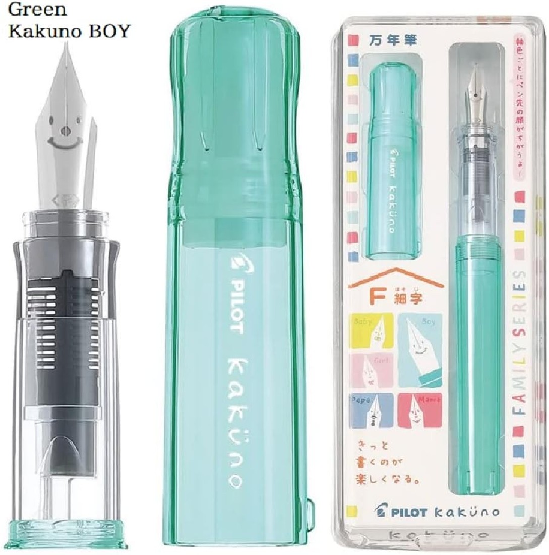 Pilot Kakuno Fountain Pen transparent Green FKA-1SR-KBOG