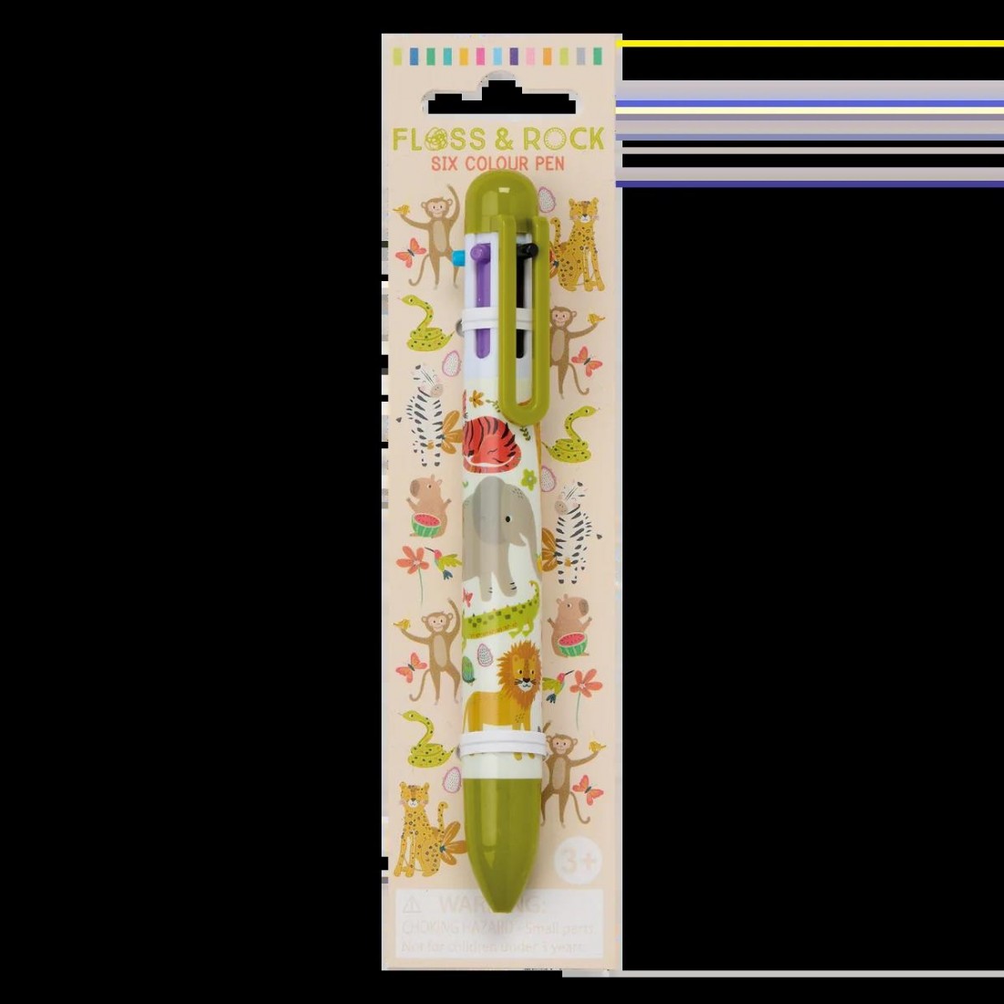 Floss & Rock Στυλό με 6 Χρώματα Jungle 52P6306
