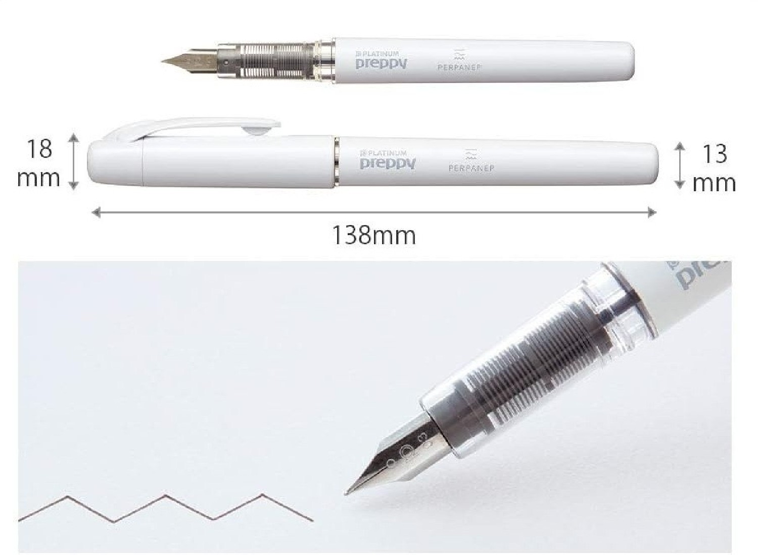 Kokuyo preppy white 0,3 Fine nib fountain pen