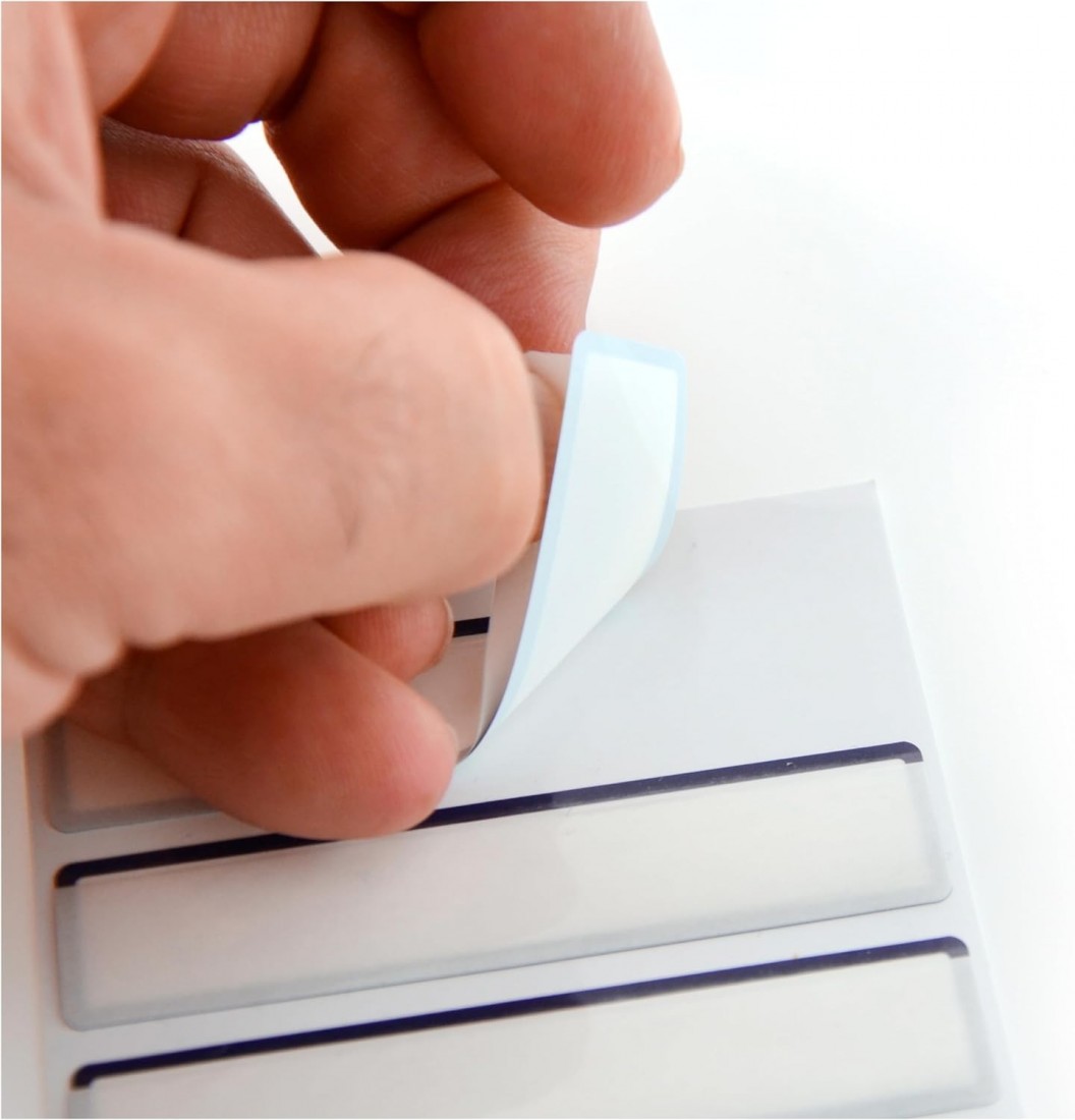 Πλαστικοποιημένες Ετικέτες Ονομάτων 7 x 1,5 cm – 18 τεμ. 32218 Office Box