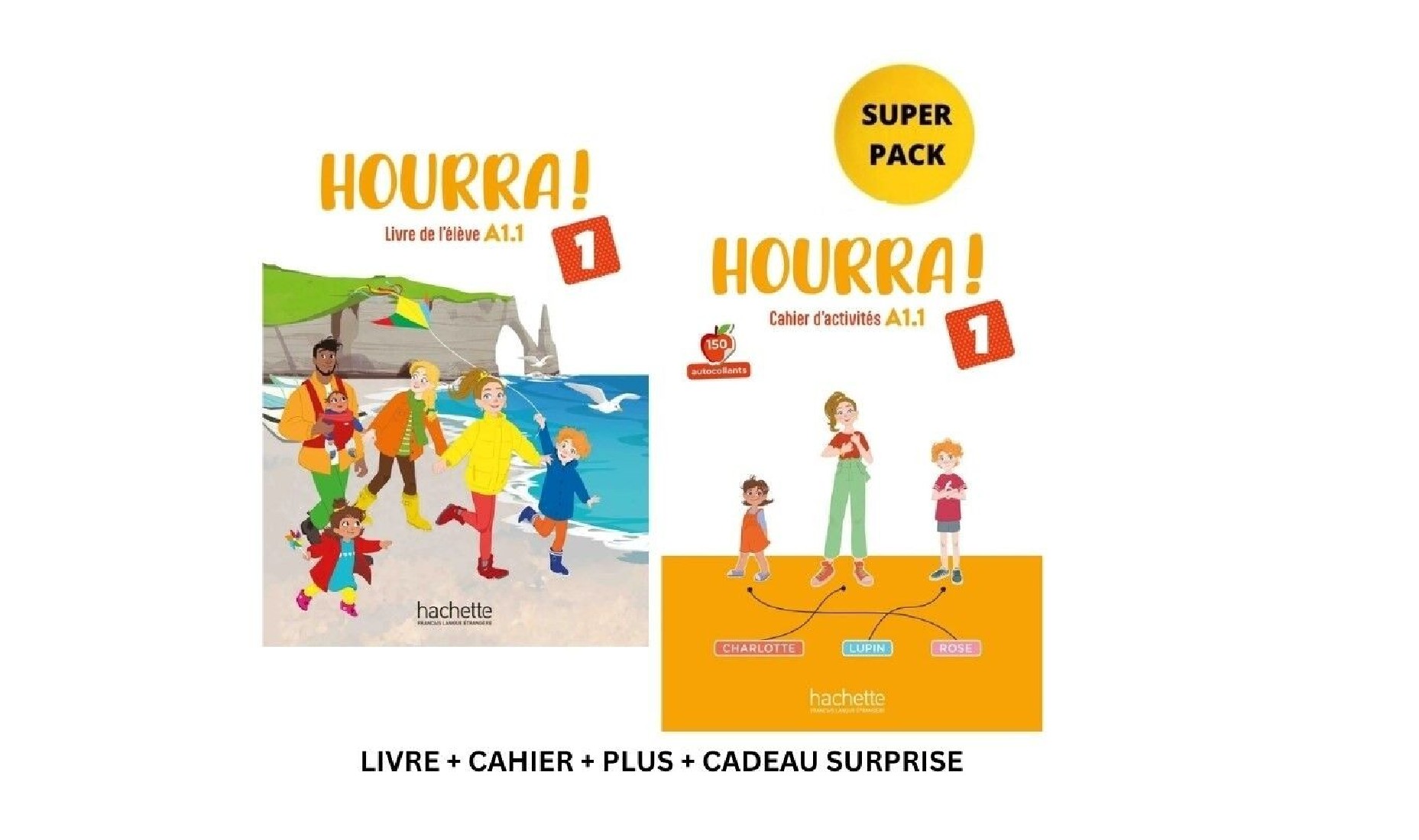 HOURRA! 1 SUPER PACK (LIVRE + CAHIER + PLUS + CADEAU SURPRISE) N/E
