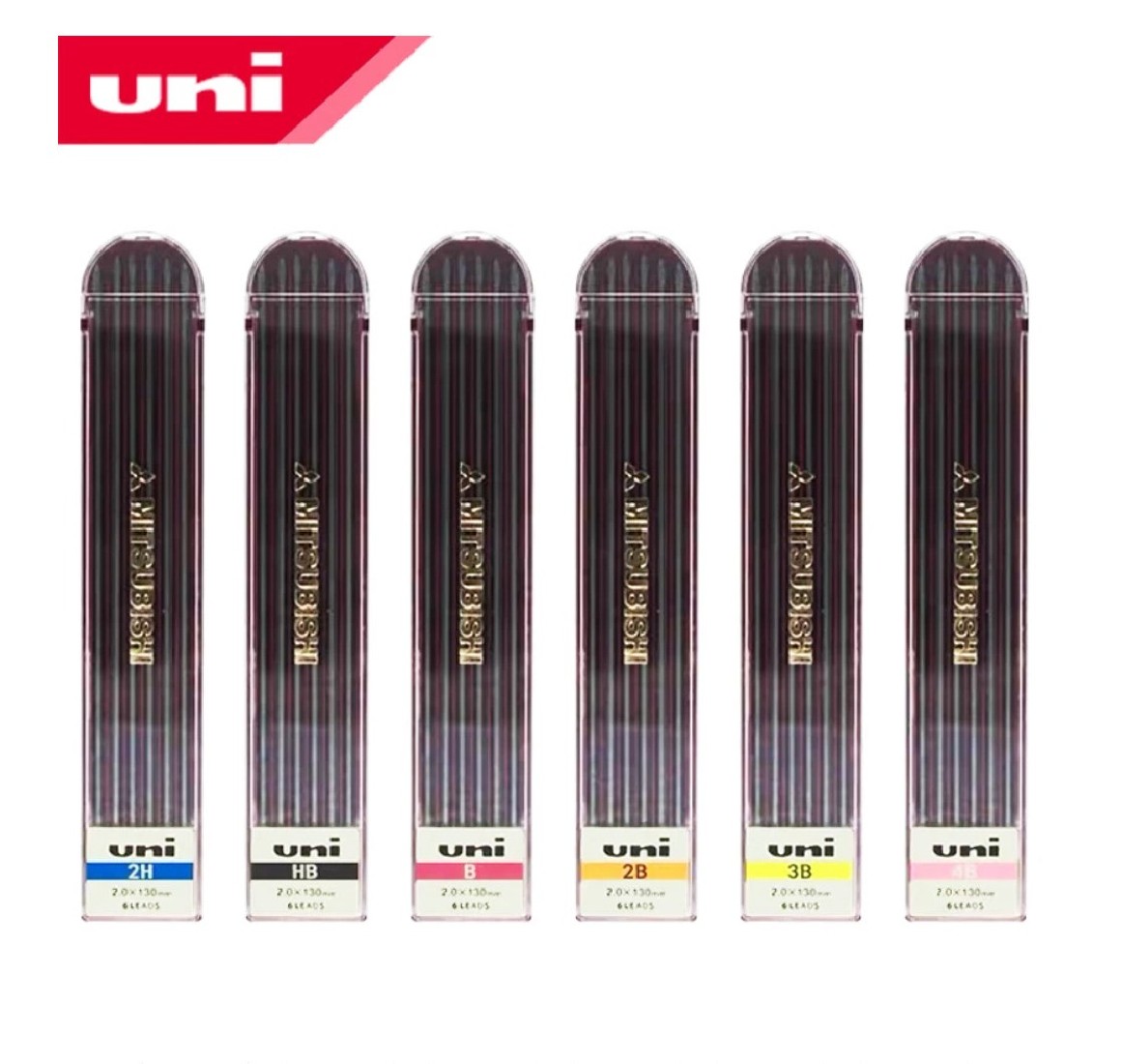 Uni Mitsubishi leads 2mm, pack with 6pcs
