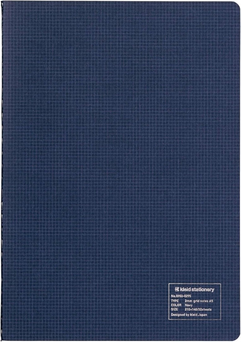 kleid 8909 Notebook, 2 mm Grid,  A5 Square Blue, 64 white pages
