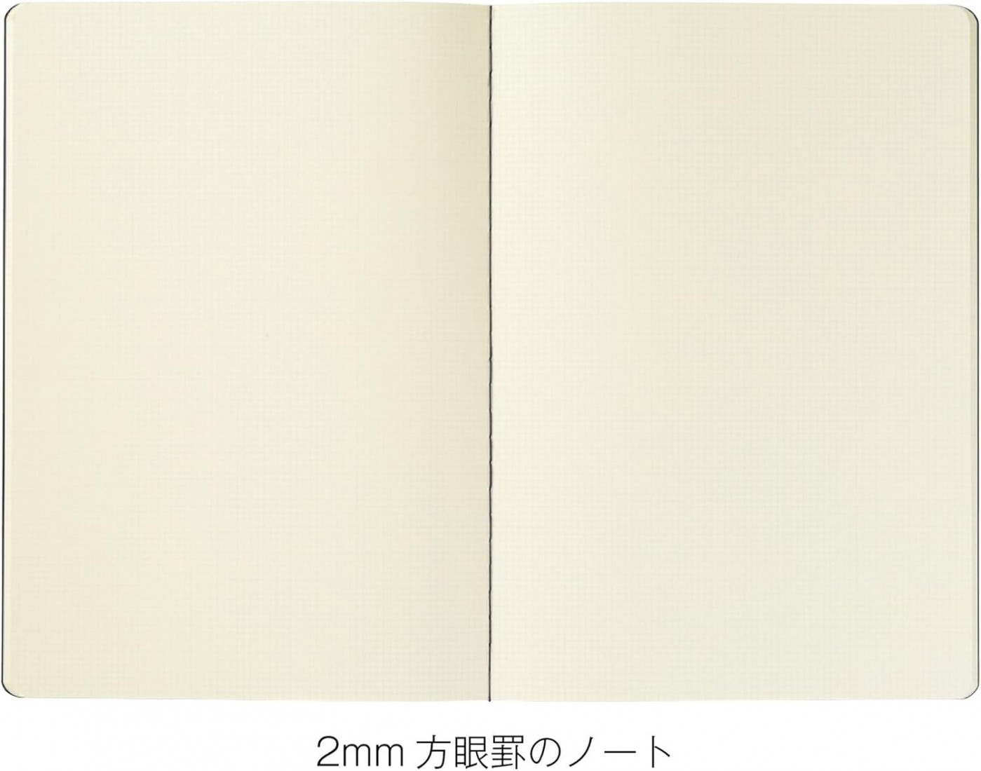 kleid 8909 Notebook, 2 mm Grid,  A5 Square Black, 64  ivoire pages,