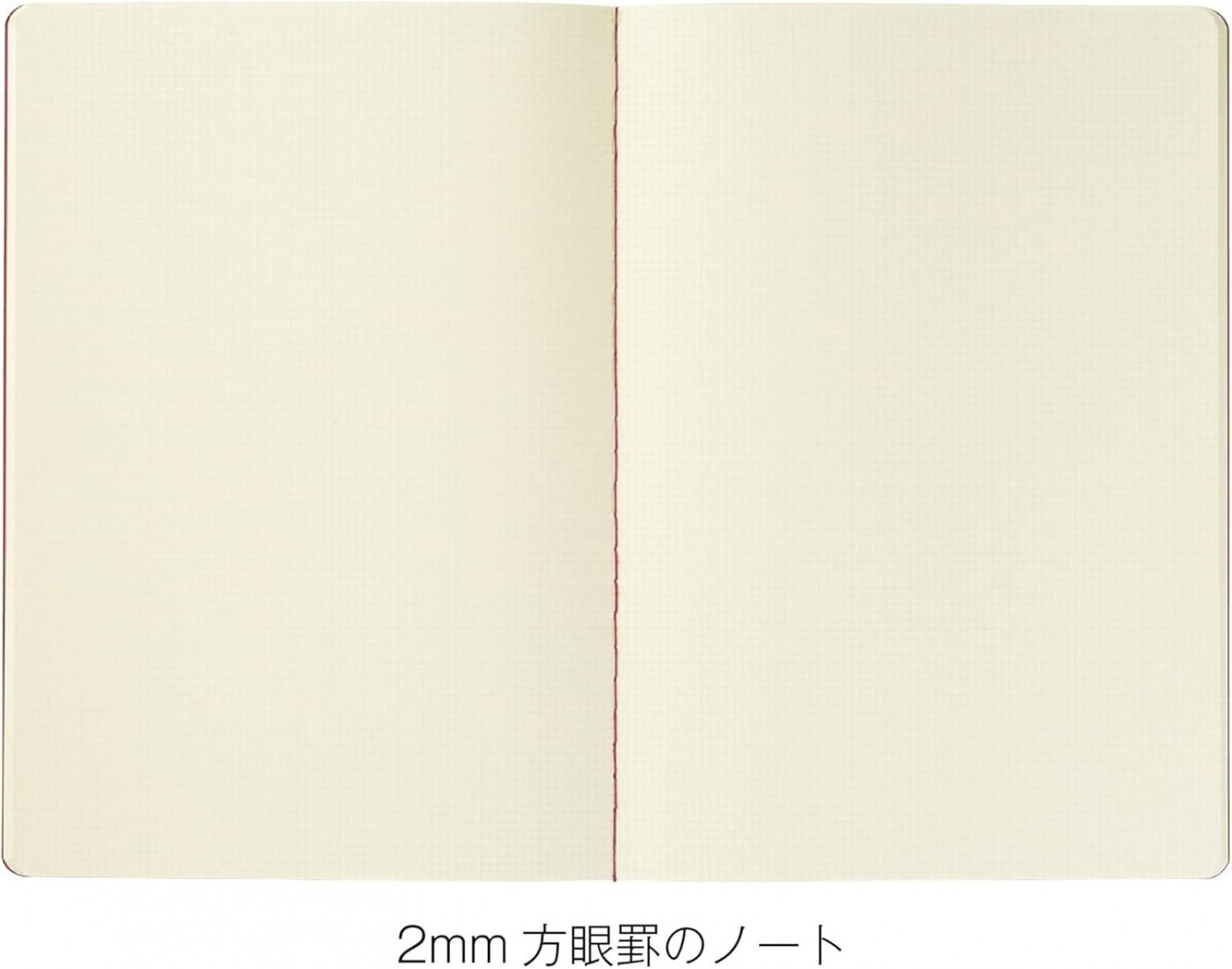 kleid 8909 Notebook, 2 mm Grid,  A5 Square red, 64  ivoire pages,