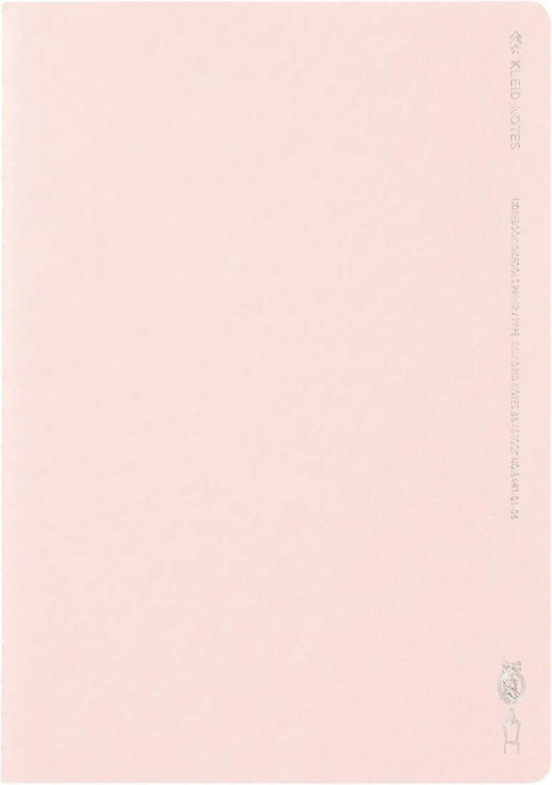 kleid 8441-03 Notebook, 2 mm Grid,  B6 182x128mm Square Light pink, 64  white pages,
