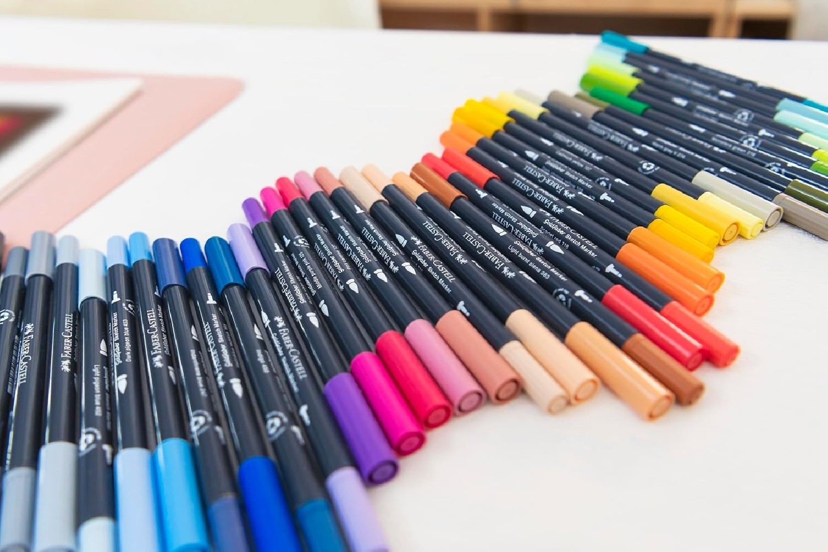 Faber Castell Goldfaber Sketch Kawaii Marker Pens Pack of 6 Alcohol Markers with Brush Tip and Fineliner Tip 164811