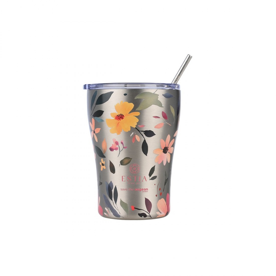 Coffee Mug 350ml Silver Botanic 31787 Estia Home Art