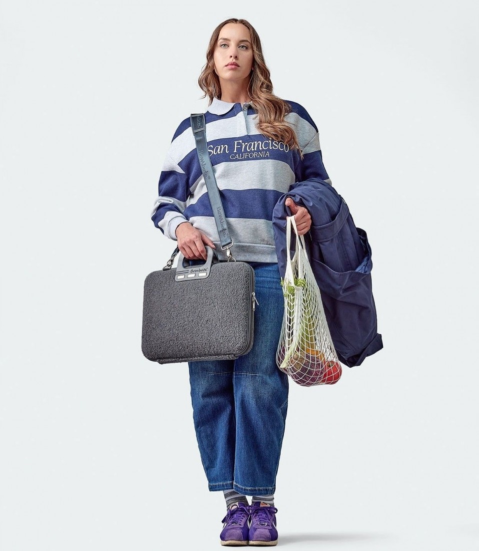 BRIEFCASE LAPTOP 15,6/16 TEDDY GREY BOMBATA