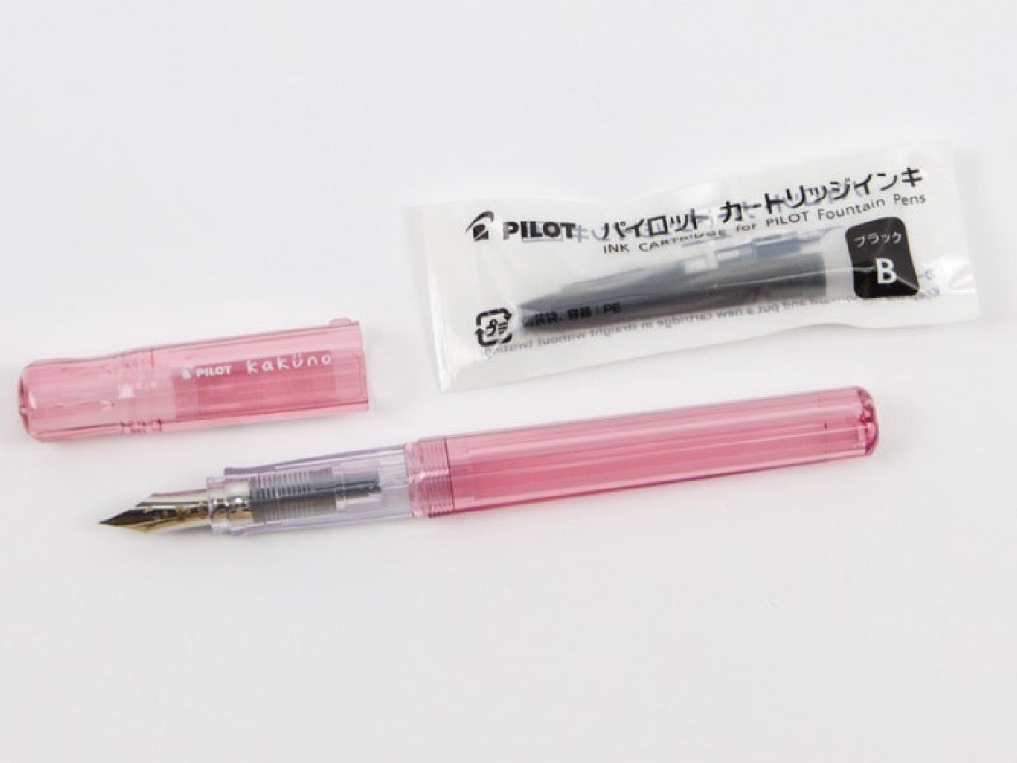 Pilot Kakuno Fountain Pen transparent red FKA-1SR-KMR