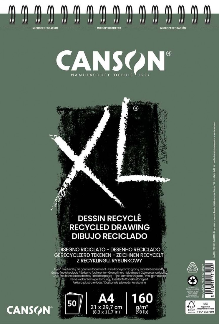 Μπλόκ XL Recycle A4 160gr 50φ  Canson