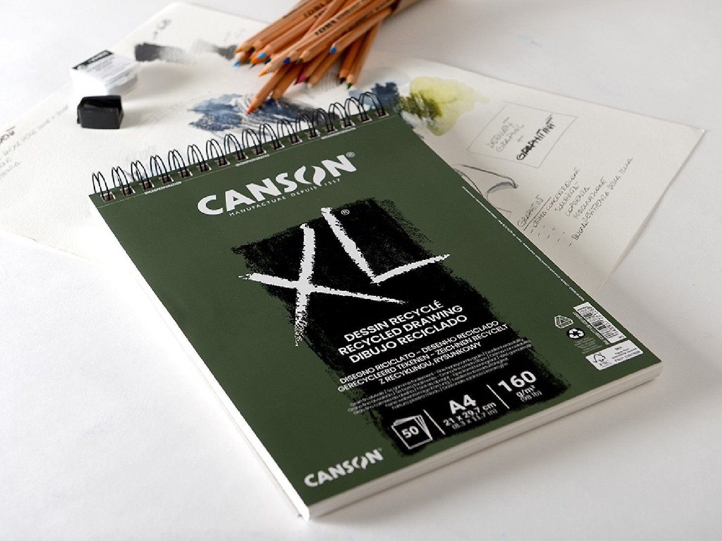 Μπλόκ XL Recycle A4 160gr 50φ  Canson