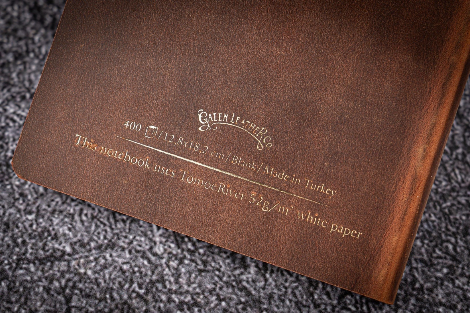 Galen Leather Notebook - Tomoe River Paper - B6 - Crazy Horse Brown