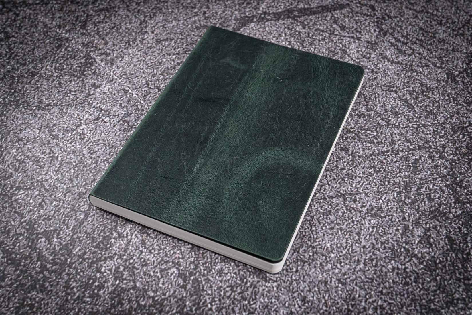 Galen Leather Notebook - Tomoe River Paper - A6 - Crazy Horse Forest Green