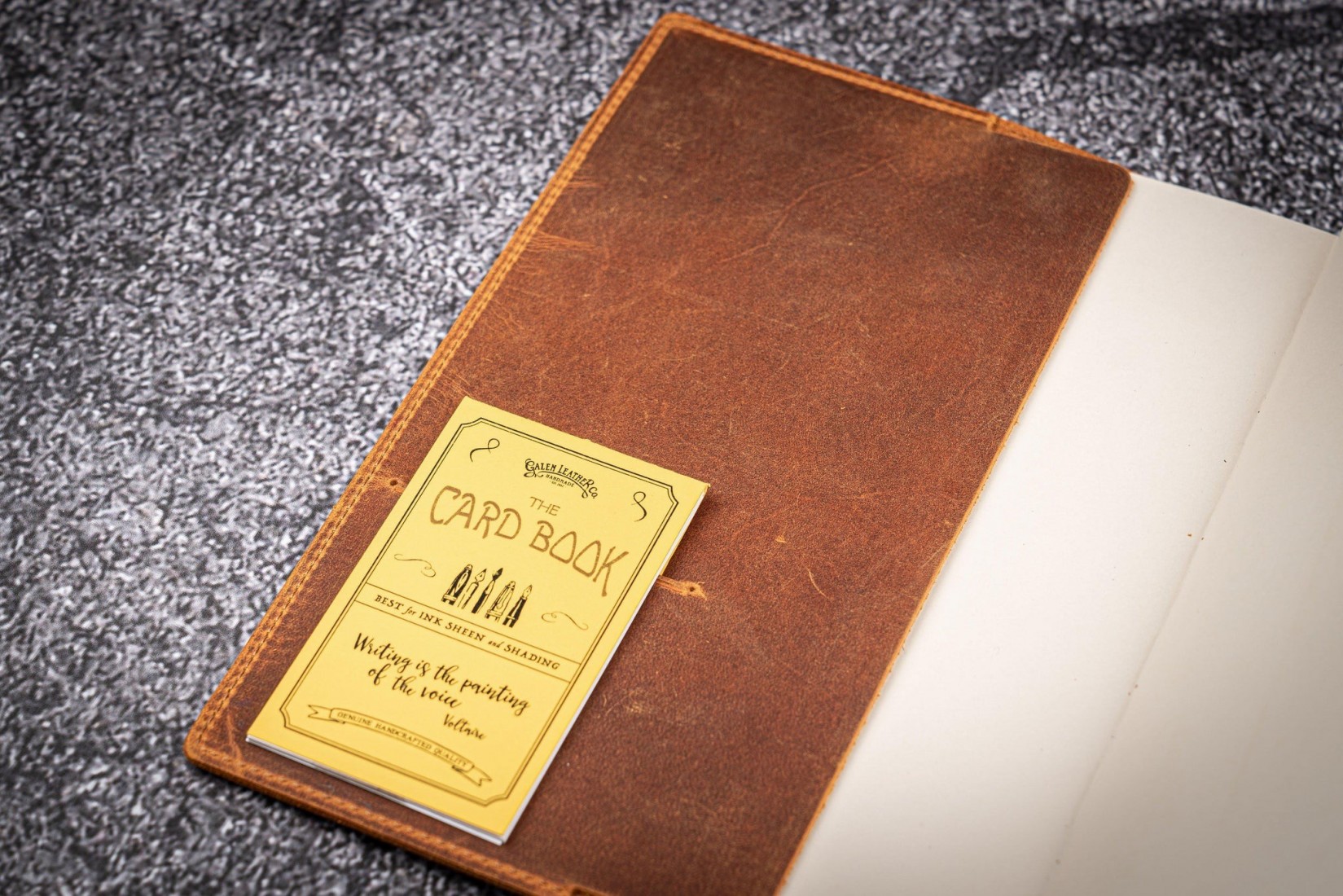 Galen Leather Slim A5 Notebook Planner Cover - Crazy Horse Brown